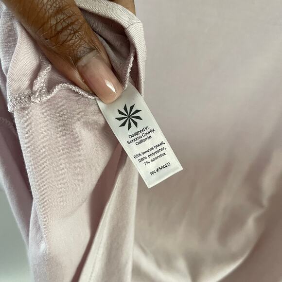 Athleta Ultimate Side Knot Twist Front Tee XXS Lavender Casual Basic Athleisure - Picture 4 of 8